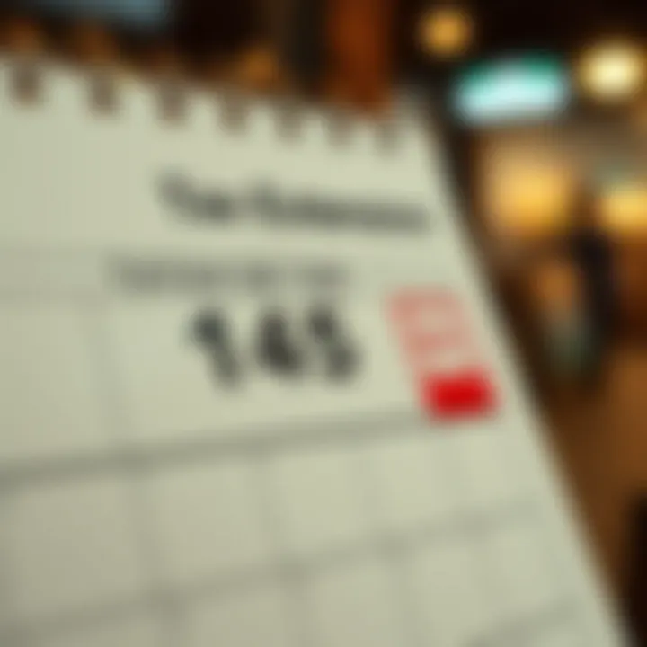 Tax Extension Deadline Calendar Calendar marking the tax extension deadline