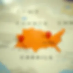 Map highlighting affordable car purchase locations