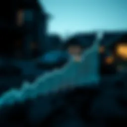 Graph illustrating the trend of declining home prices over time