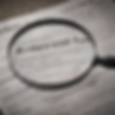 A magnifying glass over a tax document indicating scrutiny