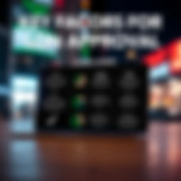 An informative graphic showing factors influencing loan approval