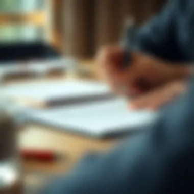 Documenting Ideas for Effective Leadership A close-up of a hand writing notes during a meeting