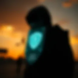 Visual representation of identity theft protection services