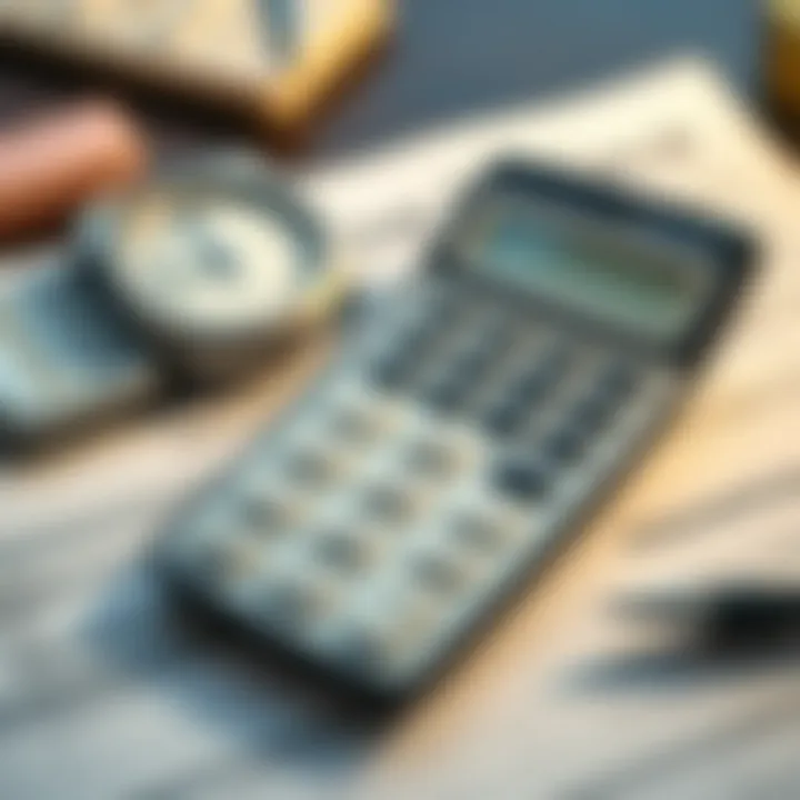 Calculator with insurance policy documents