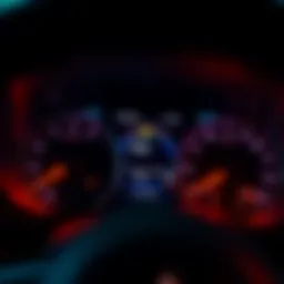 Car dashboard displaying low mileage tracking