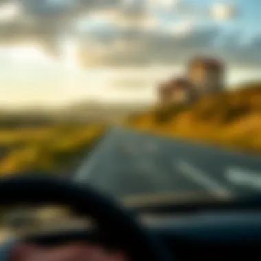 A scenic road representing infrequent driving