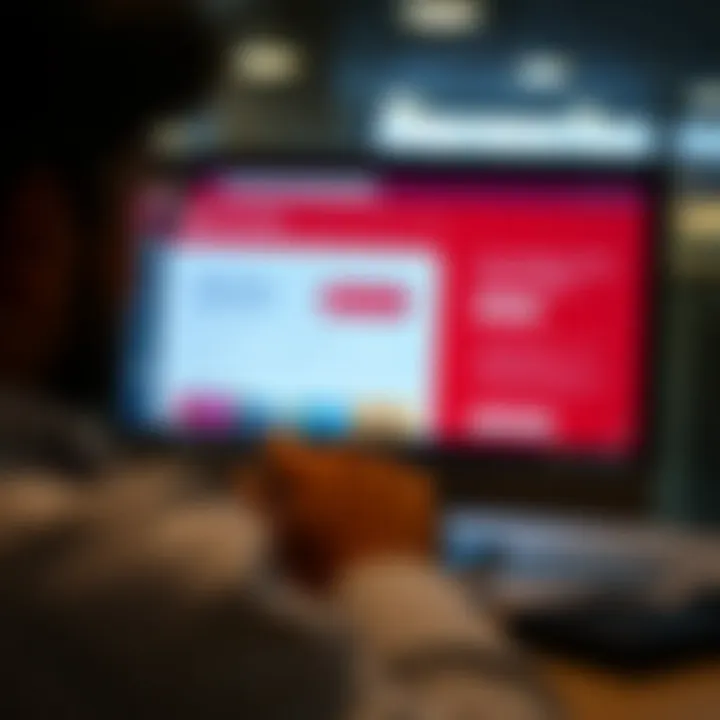 User navigating the Axis Bank website