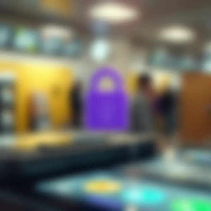 Ensuring Transaction Security Secure payment symbol representing transaction safety.