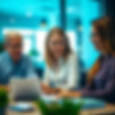 Collaborative Bookkeeping Team An outsourced bookkeeping service team working collaboratively