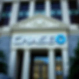 Chase Bank logo with bank building backdrop