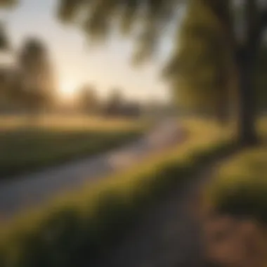 Serene Rural Landscape for Retirement Tranquility Serene rural landscape depicting tranquility for retirees