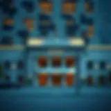 An elegant modern bank building