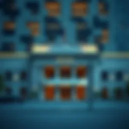 An elegant modern bank building