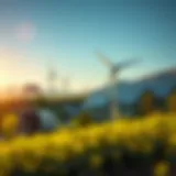 Visual representation of clean energy sources