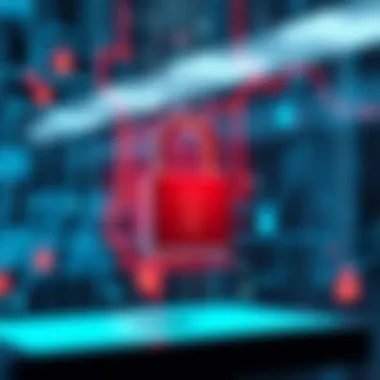 Secure transactions with digital locks symbolizing safety