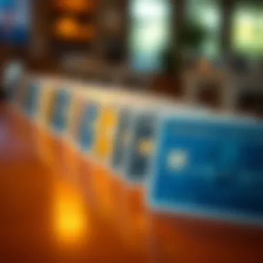 A visual comparison of American Express card types and features