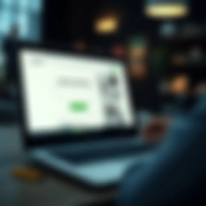 Downloading Quicken Software Illustration of downloading Quicken software from official website
