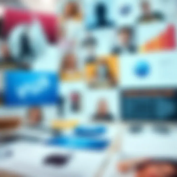 A collage of free digital tools used for brand development