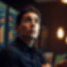 A person contemplating financial decisions