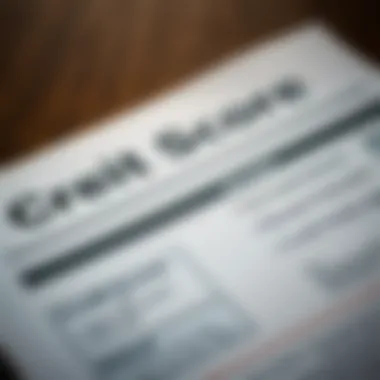 Understanding Credit Scores Close-up of a credit report highlighting scores