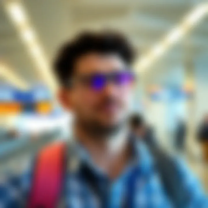 Traveler enjoying expedited security