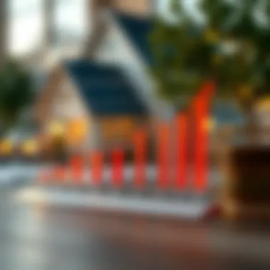 A graph showing the financial trends in new home purchases