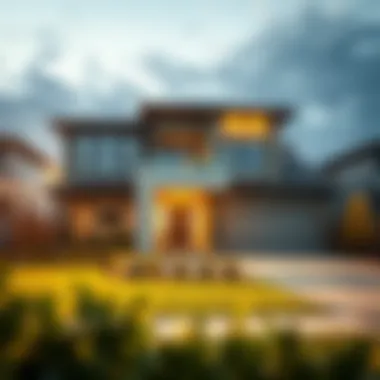 A picturesque new home showcasing modern architecture and landscaping