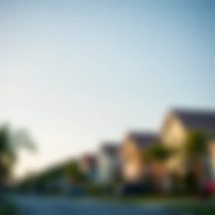 A serene view of a South Florida neighborhood showcasing homes under clear skies