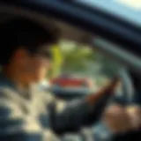 Young driver reviewing insurance options