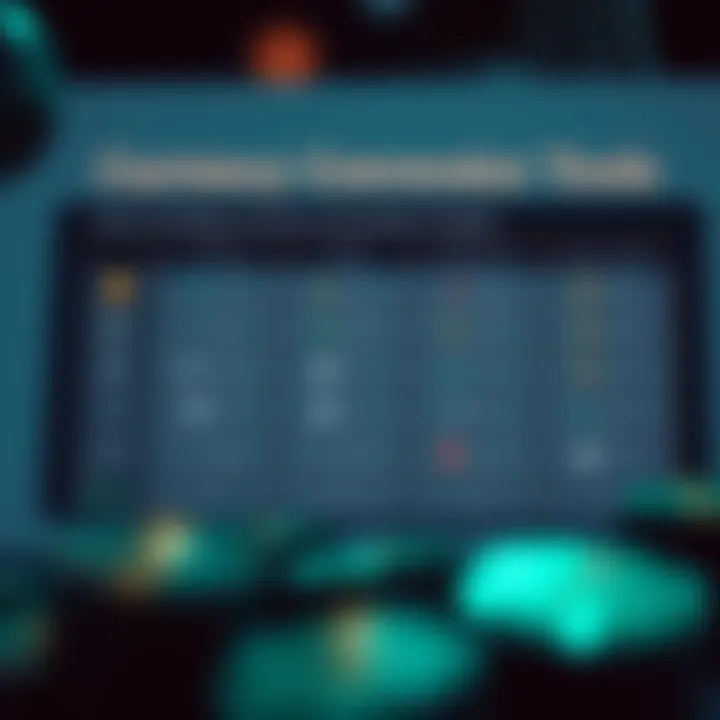 Comparison of Currency Conversion Tools in Crypto Comparison chart of various currency conversion tools in cryptocurrency.