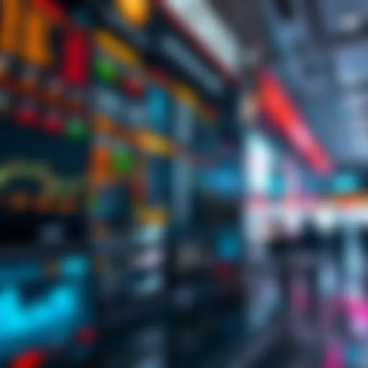 Digital Assets Trading in the Metaverse An engaging display of digital assets being traded in a virtual marketplace