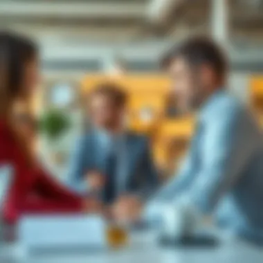 Advisor Strategies in Flat Fee Investment Models Financial advisor discussing strategies with clients
