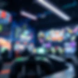 A vibrant scene depicting various gaming platforms that offer financial rewards.