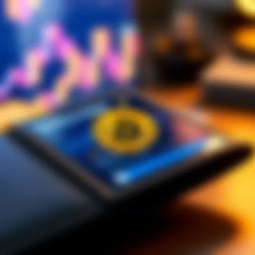 Illustration showcasing the user interface of Coinbase Wallet