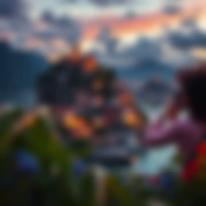 Exploring New Destinations A scenic destination representing travel adventures