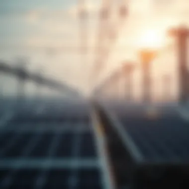 A modern grid system showcasing solar energy distribution