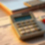 Calculator displaying federal exemptions