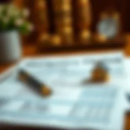 Elegant financial documents representing mortgage options