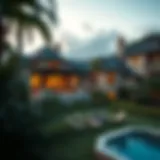 A luxurious property with a beautiful landscape