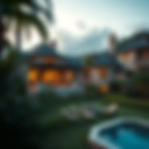 A luxurious property with a beautiful landscape