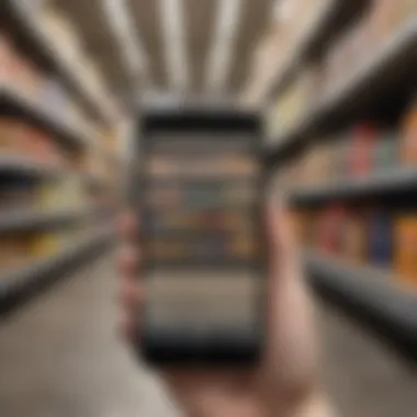 Grocery Rebate Apps on Smartphone Visual representation of grocery rebate apps on a smartphone