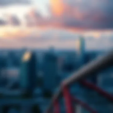 Skyline of a bustling urban area representing commercial real estate potential