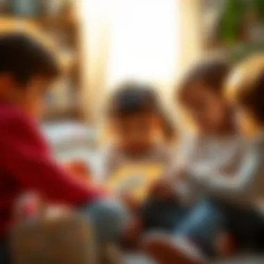 Children playing together with shared resources