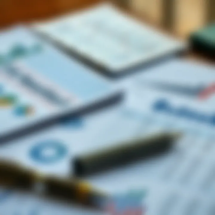 Financial Document Analysis Diverse financial documents laid out for analysis