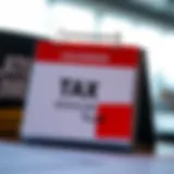 Calendar marking the tax deadline