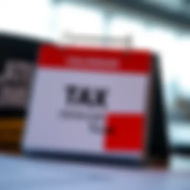 Calendar Marking Tax Deadline Calendar marking the tax deadline