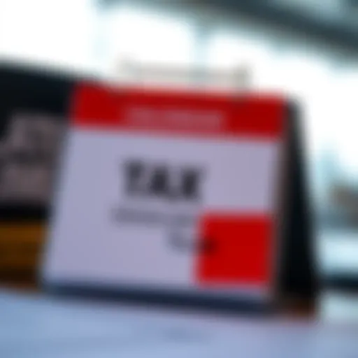 Calendar Marking Tax Deadline Calendar marking the tax deadline