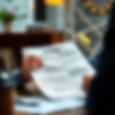 Reviewing Tax Forms Person reviewing tax forms