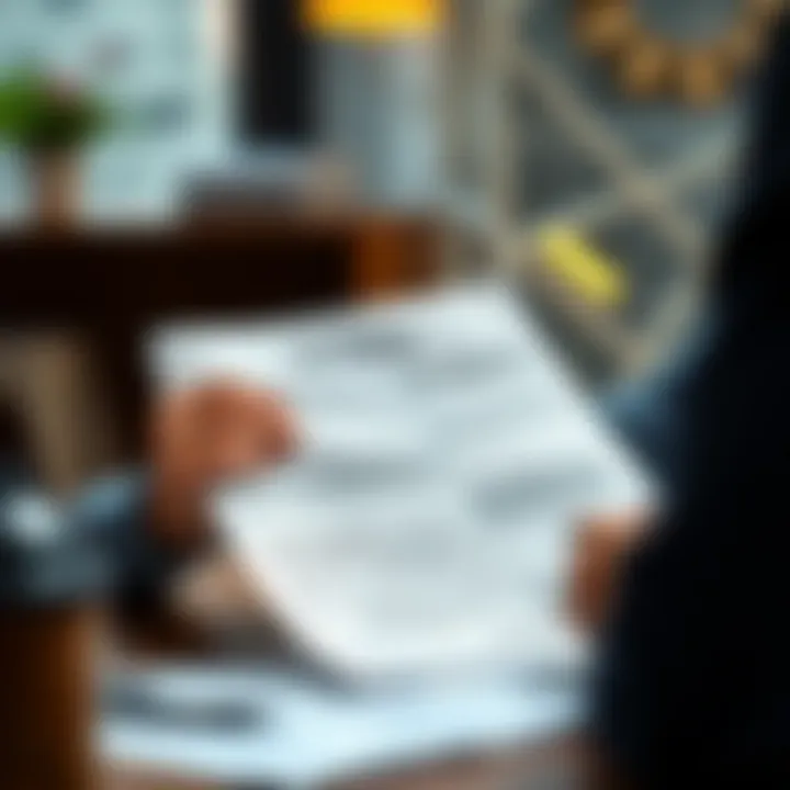 Reviewing Tax Forms Person reviewing tax forms