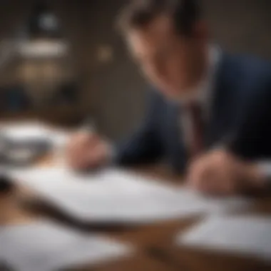 Thorough Documentation Review Business owner reviewing documents